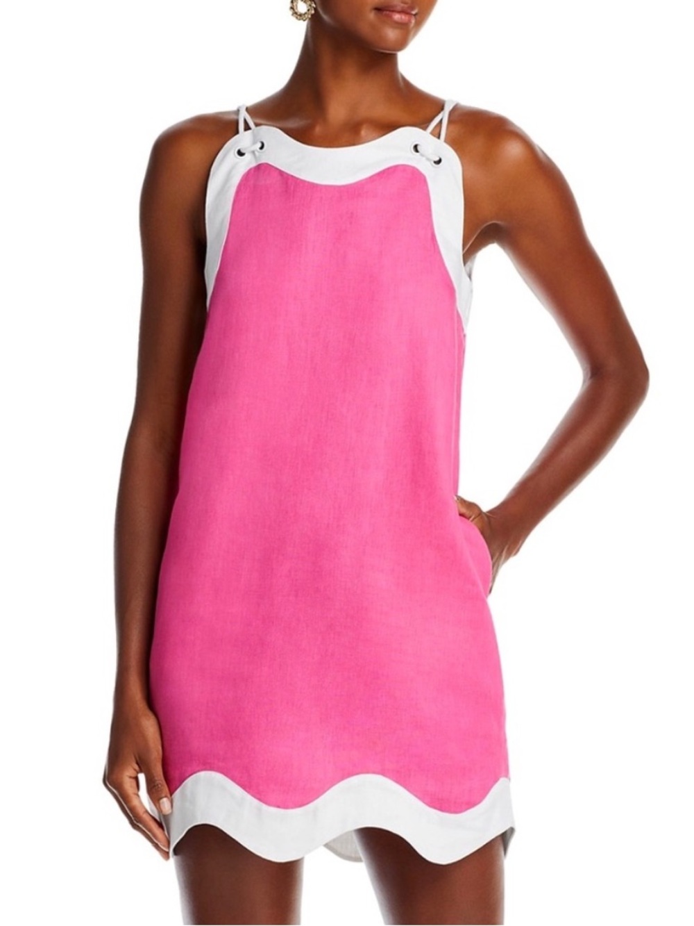 πΊπHPππΊ NWT Staud Renata Mini Dress Blossom White - Picture 1 of 16